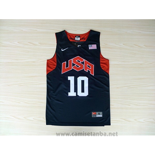 Camiseta USA 2012 Kobe Bryant #10 Negro